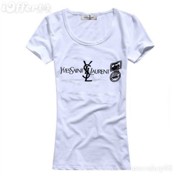 YSL short round collar T woman S-XL-006